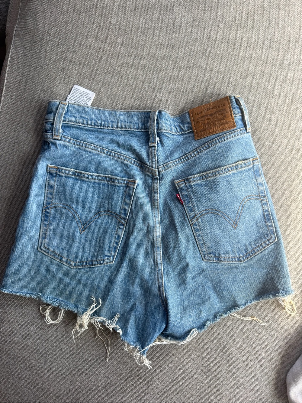 Levi's Women's Light Blue Denim Ribcage Shorts